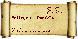 Pellegrini Donát névjegykártya